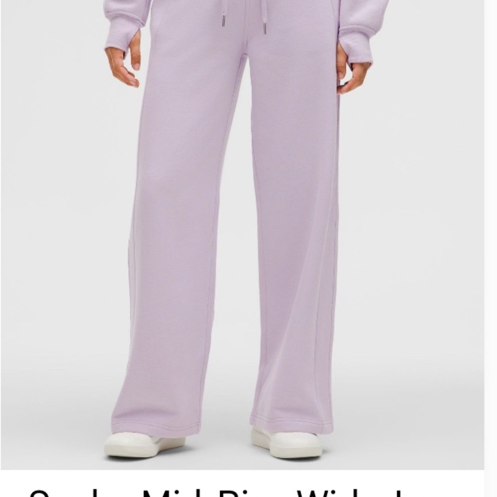Scuba Mid-rise Wide-Leg Pant *Regular | Lilac Ether